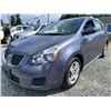Image 2 : A12W --  2009 PONTIAC VIBE BLUE 311168 KMS