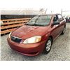 Image 3 : 0T --  2005 TOYOTA COROLLA CE RED 157329 KMS  "NO RESERVE"