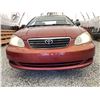 Image 5 : 0T --  2005 TOYOTA COROLLA CE RED 157329 KMS  "NO RESERVE"