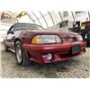 Image 8 : 0ZF --  1988 FORD MUSTANG 5.0 COBRA RED/MAROON 91137 KMS