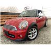 Image 1 : 0ZC --  2013 MINI COOPER "NO RESERVE" RED 123855 KMS