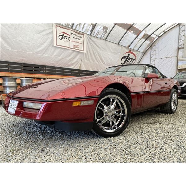 C6F --  1989 CHEVROLET CORVETTE CONVERTIBLE RED 165,536 KMS