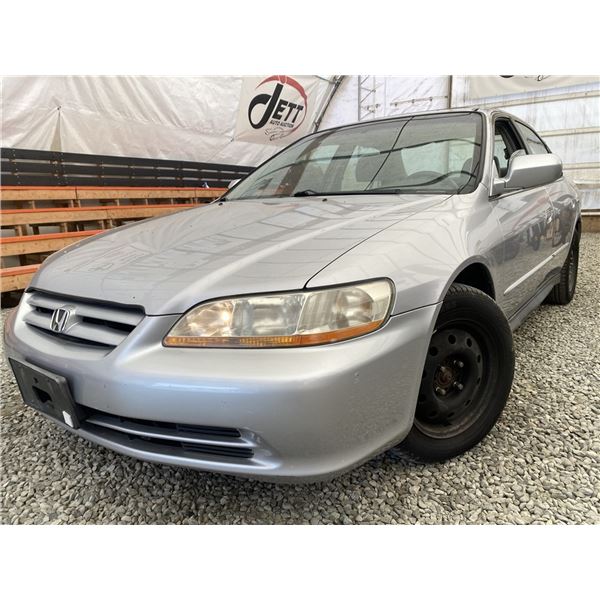 A12ZD --  2002 HONDA ACCORD SILVER 264317 KMS