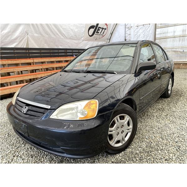 A12I --  2002 HONDA CIVIC BLACK 196818 KMS