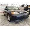 Image 8 : A12I --  2002 HONDA CIVIC BLACK 196818 KMS