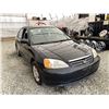 Image 9 : A12I --  2002 HONDA CIVIC BLACK 196818 KMS