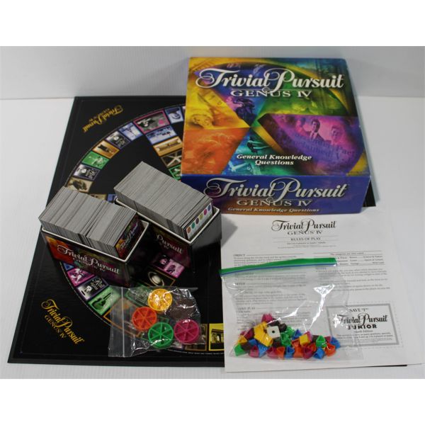 TRIVIAL PURSUIT GENUS IV BOARD GAME