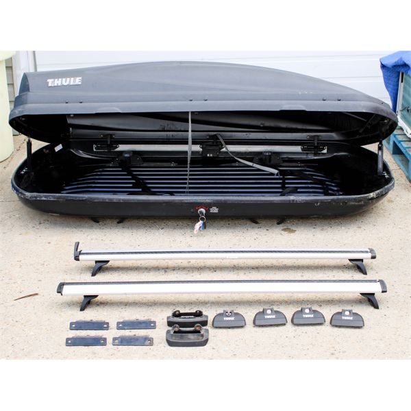 THULE ROOFTOP CARGO BOX W/ RAILS INC. KEYS