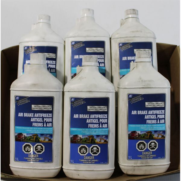 6 BOTTLES OF TURBO POWER AIR BRAKE ANTIFREEZE 