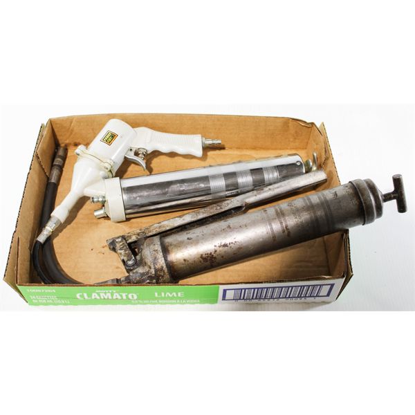 TWO GREASE GUNS, ONE AIR AND ONE MANUAL