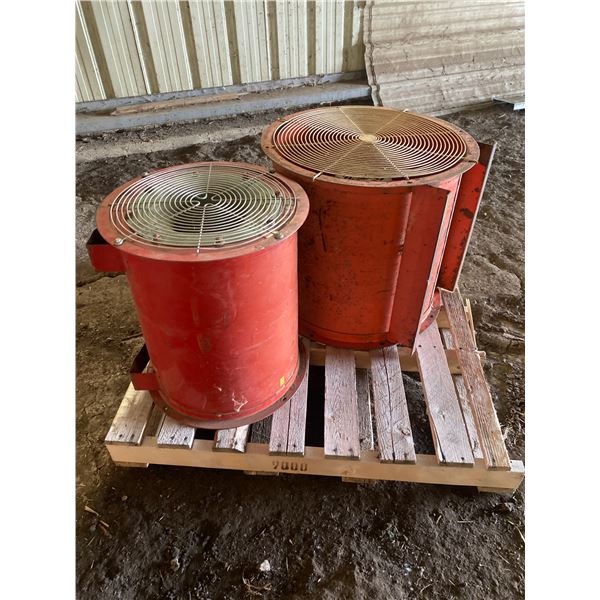 2- Aeration Vans, 230-Volt, approx. 5 & 3 HP