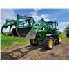 Image 2 : JD 7210 FWA Tractor, Approx. 95 HP, 4114 hrs, c/w 740 Loader & Grapple, 3pt hitch, PTO, 3hyds,