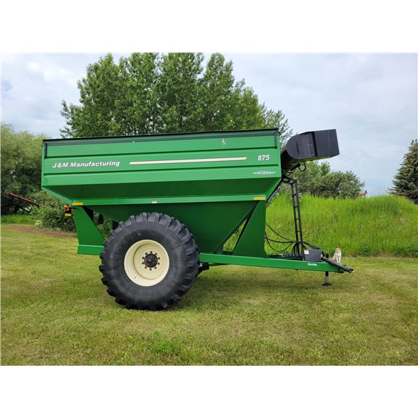 2020 J&M 875 1000 PTO Grain Cart, SN.5896, Hyd slider auger system, roll tarp, in cab scale, Firesto