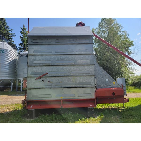IBEC- 6 Tier Grain Dryer c/w Roof, propane c/w control panel & moisture controller, no axles, 10 HP