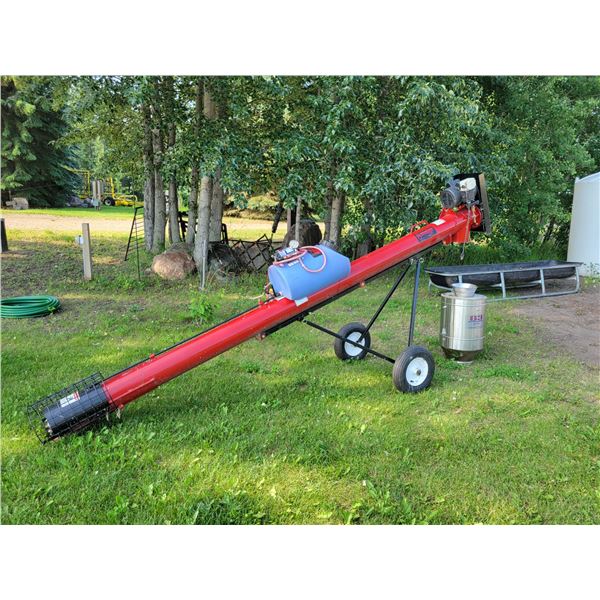 Graham Auger 7 inch x 12 ft 1.5 HP, elec. Motor c/w transport c/w G3 seed  treater & 10-gal tank c/w