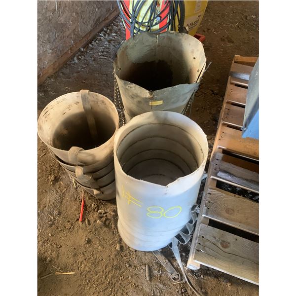 2- 8 inch & 1- 10 inch grain auger spouts
