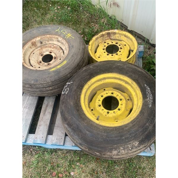1- 9.5L-15 tire c/w rim & 1- rim