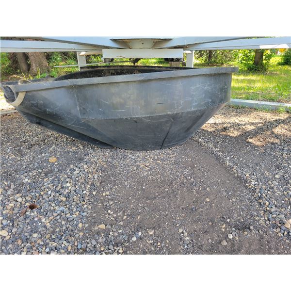 Round black plastic auger hopper