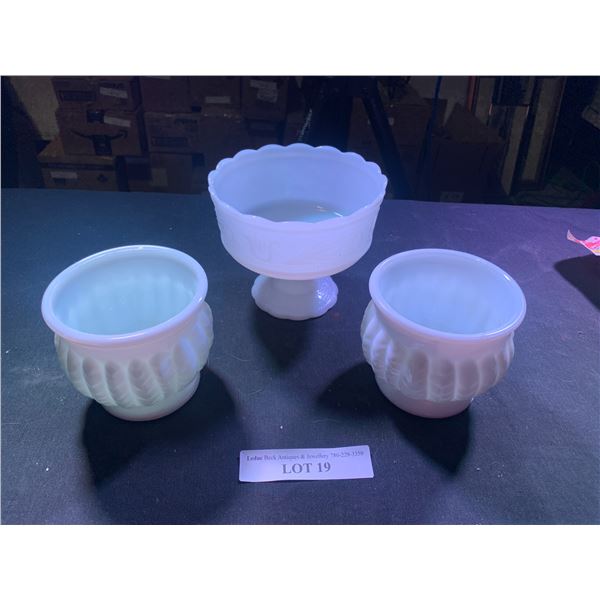 Assorted Milk Glass Bowls