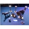 Image 1 : Brass Candle Holders, Brass Ships, Rodeo Rider Book Ends, Decorative Horse, Brass Lantern & Mini Rem