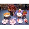 Image 1 : Tonquin Staffordshire Plates,Bizarre by Clarice Cliff & Chelsea Dishes, Round Rose Lidded Box, Wood 