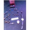 Image 1 : Two Timex Watches, Cuff Links, Tie Pins, Tie Clip, Men's Rings & Ladies Clip Earrings