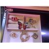Image 2 : Jewellery Box & Asst Brooches, Necklaces, Bracelet & Lapel Pin
