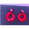 Image 5 : I Love Lucy Vintage Red Hoop Earrings with the Certificate of Authenticity