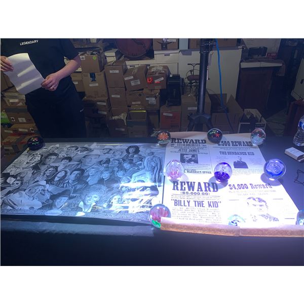 History of Country & Western Poster, Sundance Kid, Jesse James, Billy the Kid, Butch Cassidy Wanted 