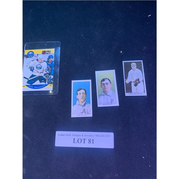 Dave Snuggerud NHL Pro Set Hockey Card & Irving Lewis Boston Nat'l 1912 & Sherry “Magie[x=#