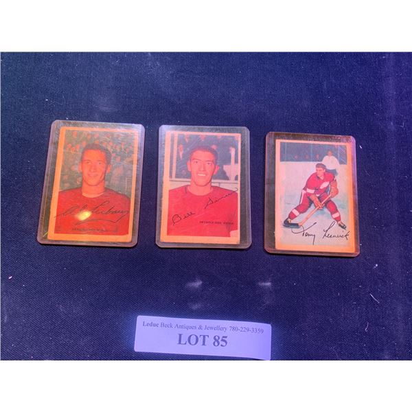 Detroit Red Wings Alger Arbour 37, William Dineen 38, Tony Leswick 43 Hockey Cards