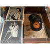 Image 2 : Imperial Audaphonic Cabinet w Asst Records 45's & Two Elvis Impersonator Photos