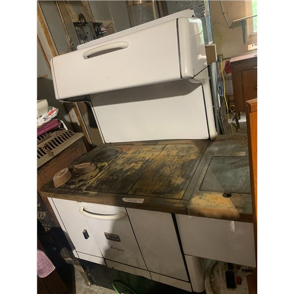 Enterprise Cast Iron Stove & Two Irons
