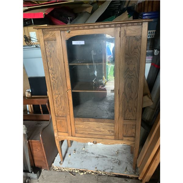 Vintage Display Cabinet w Brass