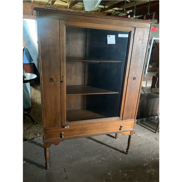 Beautiful Wood & Glass 3 Shelf Cabinet