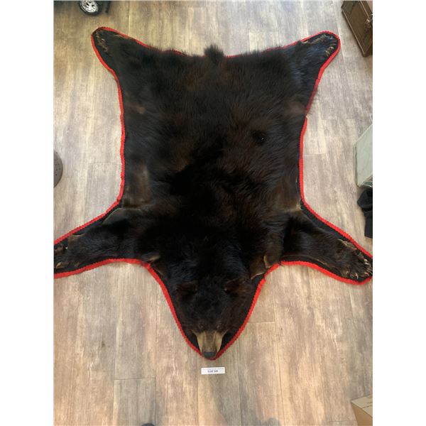 Black Fur Bear Sking Rug