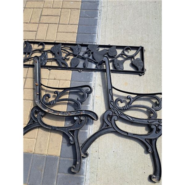 Iron Garden Bench Pieces