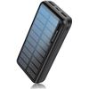 Image 1 : Solar Power Bank 30000mAh, Portable Charger Solar Charger Power Bank with 2 USB and Type C Output Po