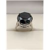 Image 1 : Black Diamond round Cut 15.30 Carat Solitaire Ring set in .925 Silver APPRAISED $11,010.00 REPLACEME