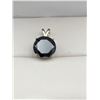 Image 1 : Black Diamond round Cut 6.95 Carat Solitaire Pendant  set in .925 Silver APPRAISED $5165.00 REPLACEM
