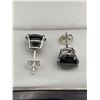 Image 2 : Black Diamond round Cut 8.14 Carat Solitaire Stud Earrings set in .925 Silver APPRAISED $6045.00.00 