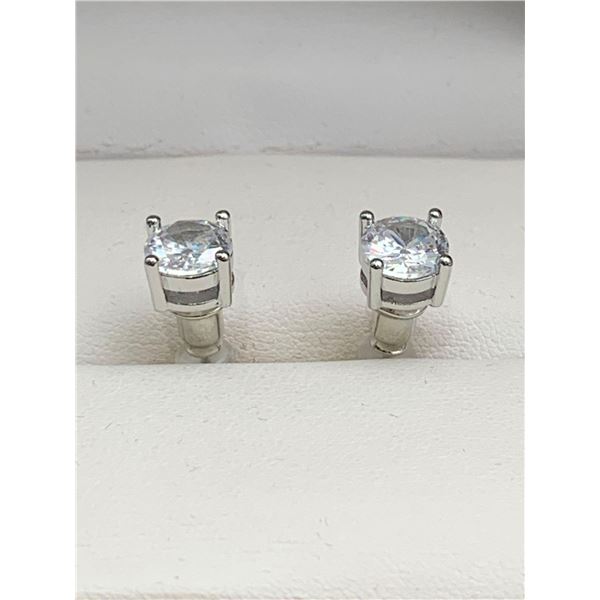 Round Cut 1.2 Carat Solitaire Stud Earring Set
