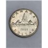 Image 1 : Canada Vintage 1957 Voyageur Canoe Silver Dollar Coin