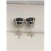 Image 2 : Natural Black Diamonds 7.96 Carat Solitaire Stud Earrings Set in .925 Silver APPRAISED $5857.00 see 