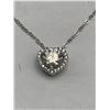 Image 2 : 1.20 CT GRA CERTIFIED MOISSANITE VVS D COLOR SET IN CENTER SURROUNDED BY A HEART SHAPED HALO WITH 22