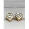 Image 1 : Natural Diamonds 2.0 Carat Irregular Cut Rose Gold/925 Silver Set Stud Earrings with Appraisal $3900