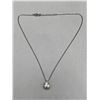 Image 1 : Oval Cut 1.1 Carat Tear Drop Solitaire Pendant & Chain Set 925 Silver