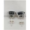 Image 3 : Natural Black Diamond 10.82 Carat Stud Earrings Set in .925 Silver with APPRAISAL $7880.00 see appra