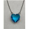 Image 2 : Heart of the Ocean Blue Topaz Style 4.25 Carat Heart Pendant & Chair Set