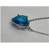 Image 3 : Heart of the Ocean Blue Topaz Style 4.25 Carat Heart Pendant & Chair Set